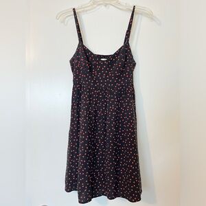 Black with Red Triangles Halter Dress